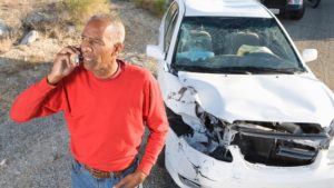 car damaged in a hit and run accident - NY car accident lawyer